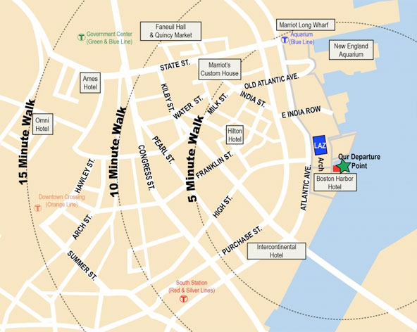 Map to Rowes Wharf